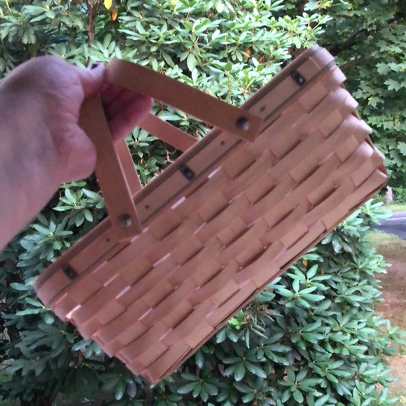 Vtg LONGABERGER Yankees Candle Dual Handle Basket RARE SET Basket Liner Charm - Picture 9 of 16